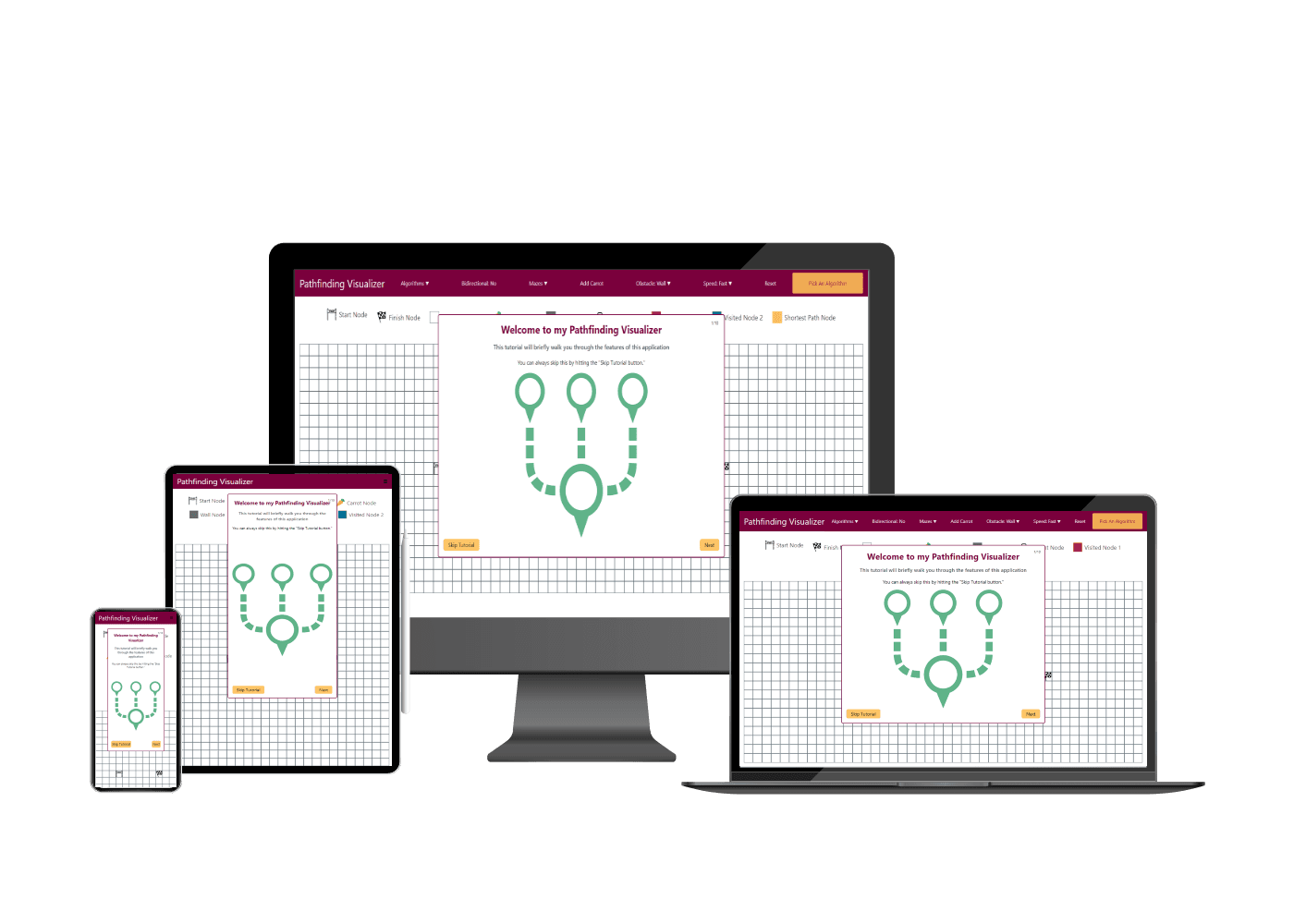 pathfinding project on different devices